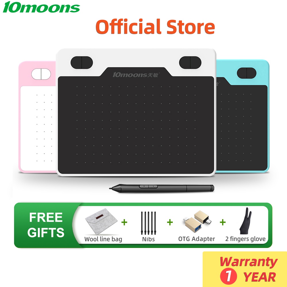 Mesa Digitalizadora 10moons T503 Tablets de Design Gráfico/Android/Celular