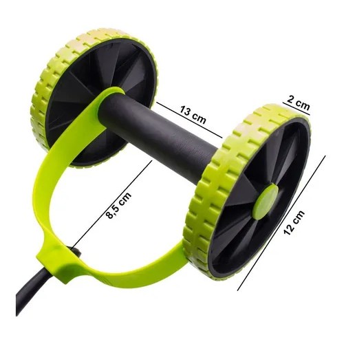 Elastico Roda para Exercicio Abdominal Revoflex Aparelho Musculacao Portatil