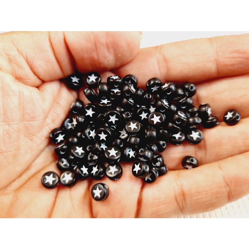 Miçanga entremeio estrela com 100 unidades 7mm para pulseiras em Oferta na Shopee