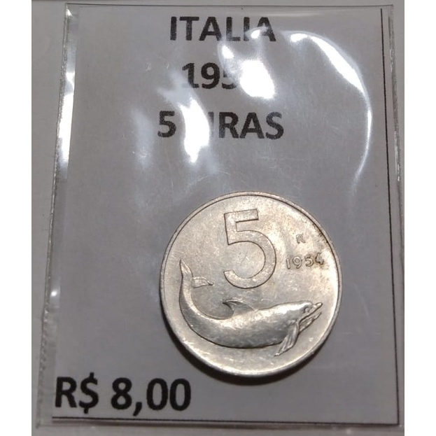 ITALIA 1954 - 5 LIRAS - ALUMINIO - C07019