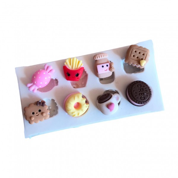 Molde De Silicone Miniaturas Food Molde Para Confeitaria Molde Para Biscuit 1092