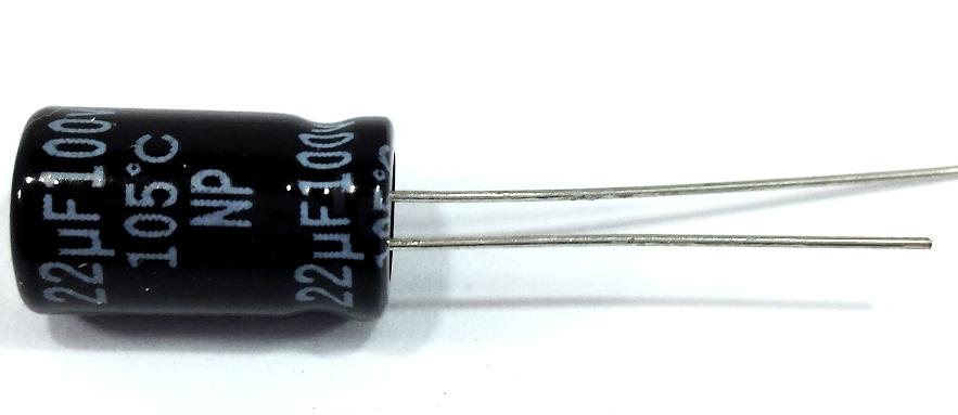 10 Capacitor Bipolar 22X100 - 22uf 100v para Driver Corneta Cone Uso Em Geral