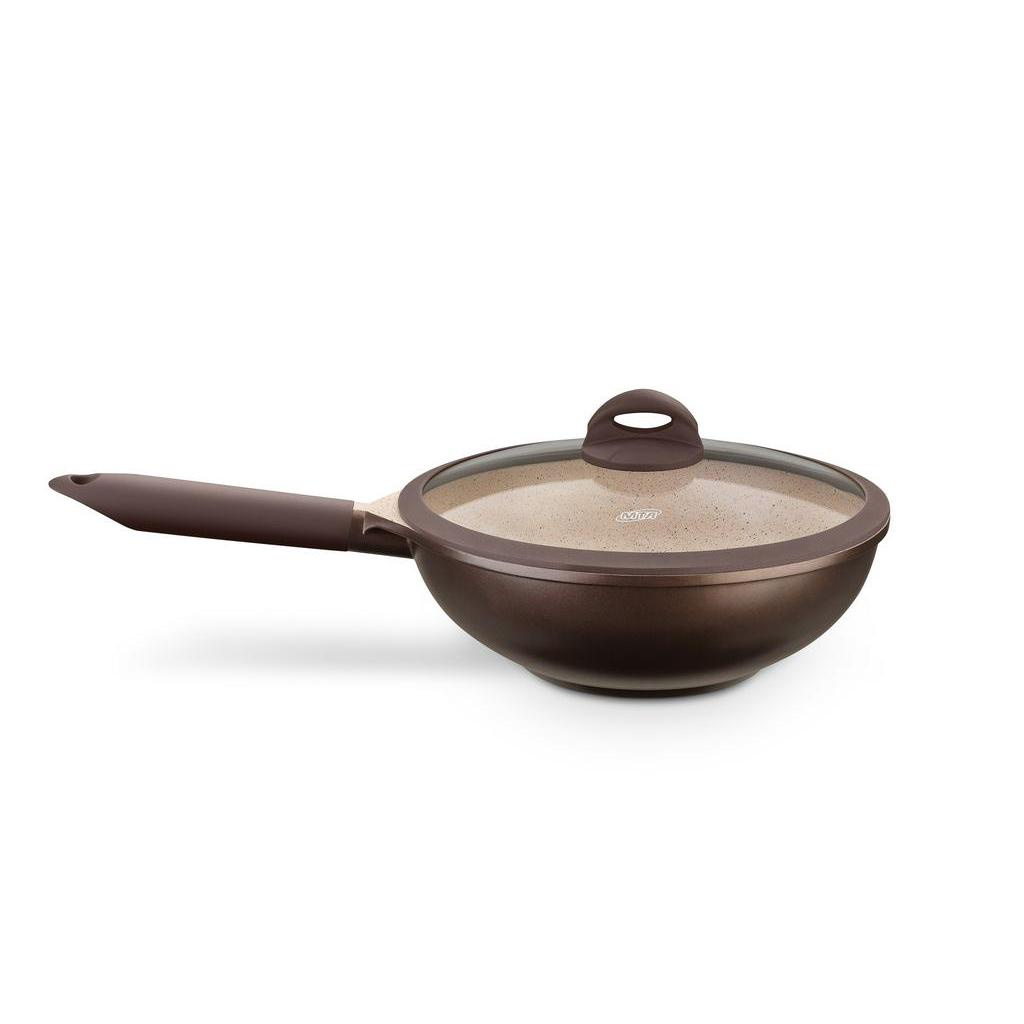 Imagem Panela Wok MTA Profissional Belga Antiaderente Alumínio Injetado Revestimento Cerâmico 3,8L