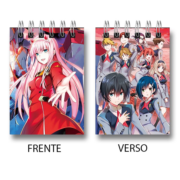 Bloco de Notas Anime DARLING IN THE FRANXX Zero Two