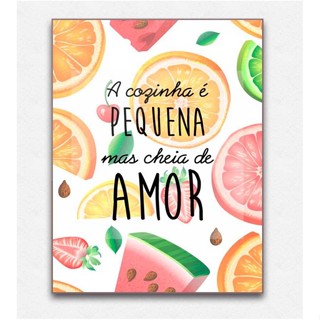 Quadro Decorativo - Cheia de Amor em Oferta na Shopee
