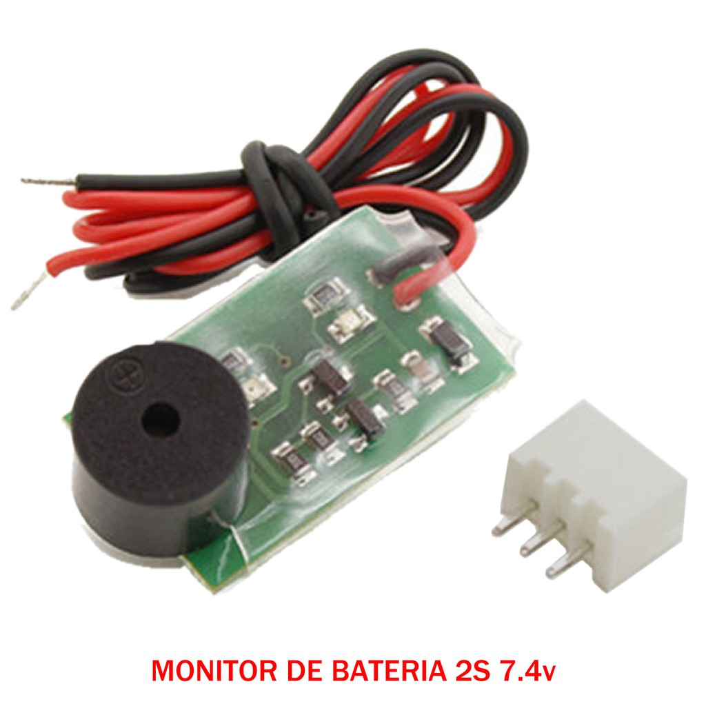 Monitor Bip p/ Bateria Lipo 7.4v 2s com Alarme Buzzer Aeromodelo Drone