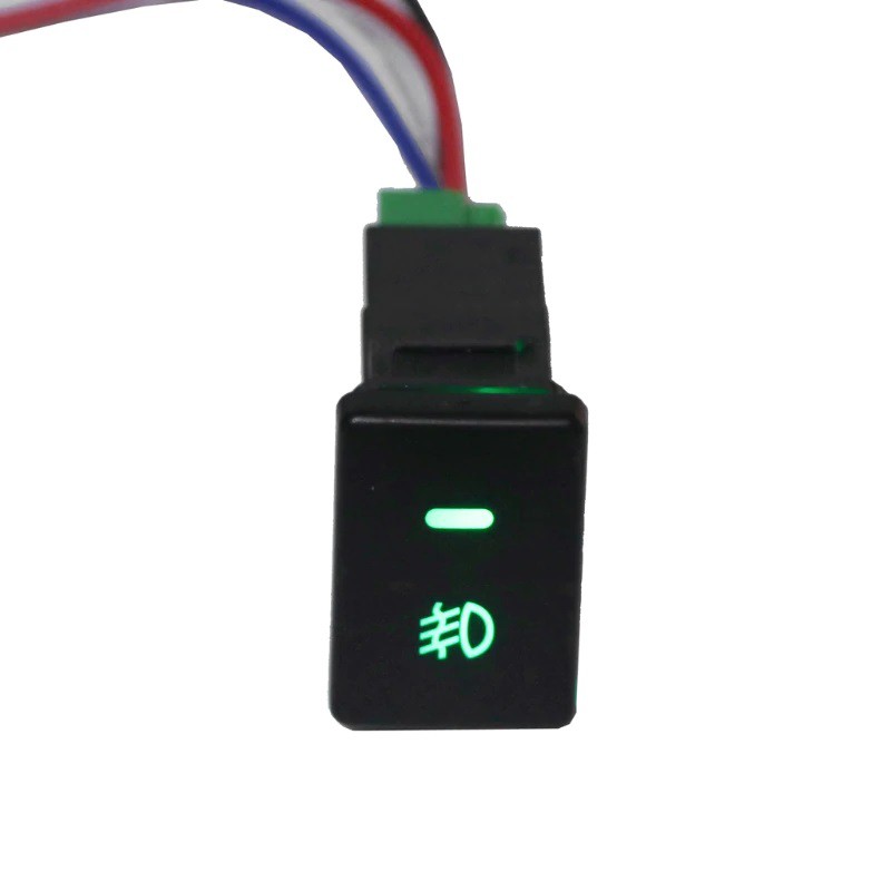 Botão Interruptor Do Farol Milha Corolla 2009 2010 2011 2012 2013 2014 2015 2016 2017 2018 - LED Verde