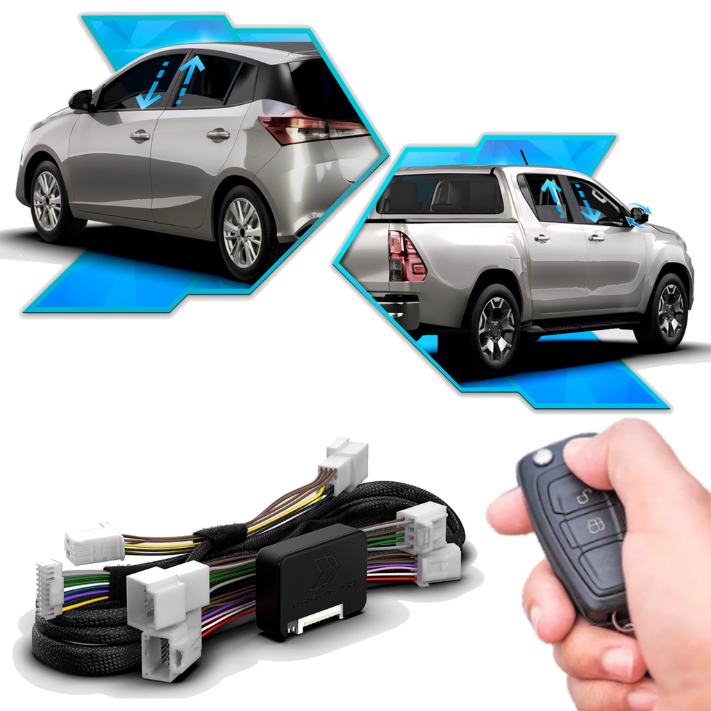 Toyota Interface Módulo Subida Fechamento Automatização Vidros e Rebatimento Retrovisores e Função Tilt Down - FT-AC-TY2 - Spare Parts and Accessories for Vehicles