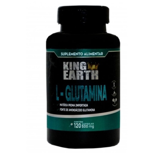 Glutamina 120 caps 500mg Matéria Prima Importada