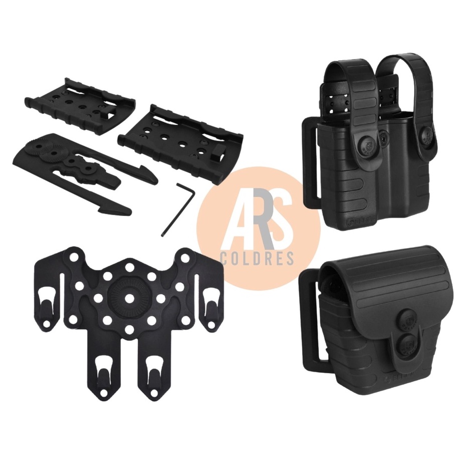 Kit Suporte Colete Modular + Porta Carregador & Porta Algema Tab Lock²