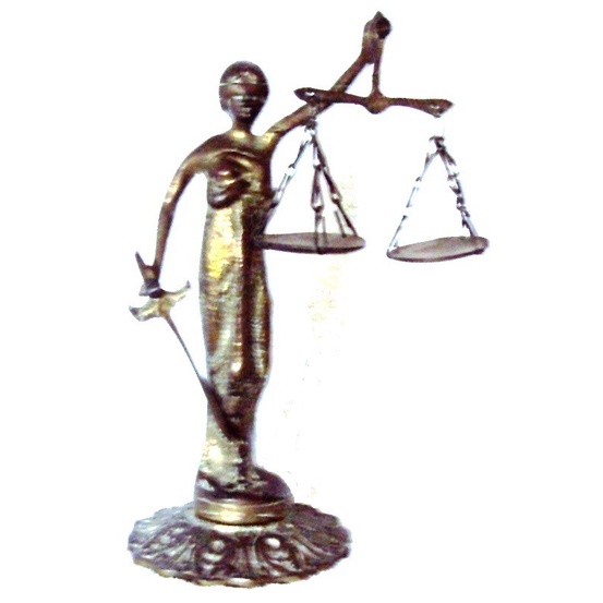 711 Prd- Estátua Dama Da Justiça- De Bronze