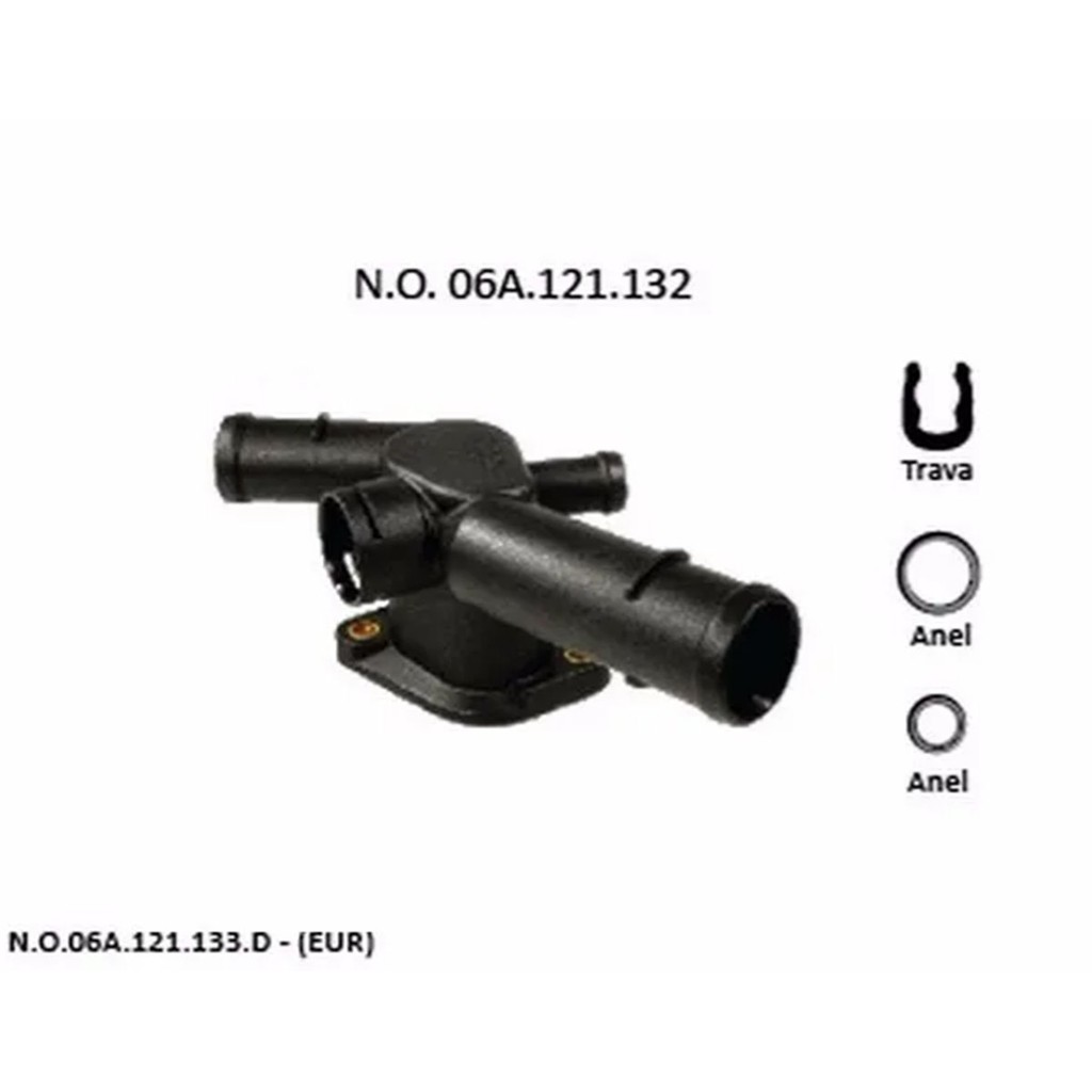 Flange Fluxo Agua Golf Polo Audi A3 Cordoba Bora 06a1121132