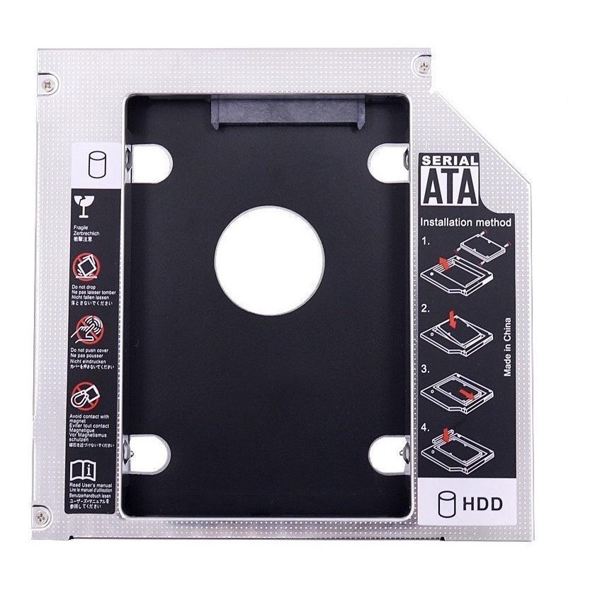 Adaptador Caddy Hd Ssd 9,5Mm Sata Gaveta Cd Dvd Notebook