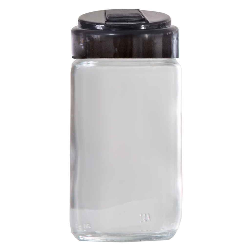 Pote de Vidro 300ml Redondo com Tampa Polvilhar Ideal para Farinhas Temperos e Condimentos Vetrolar