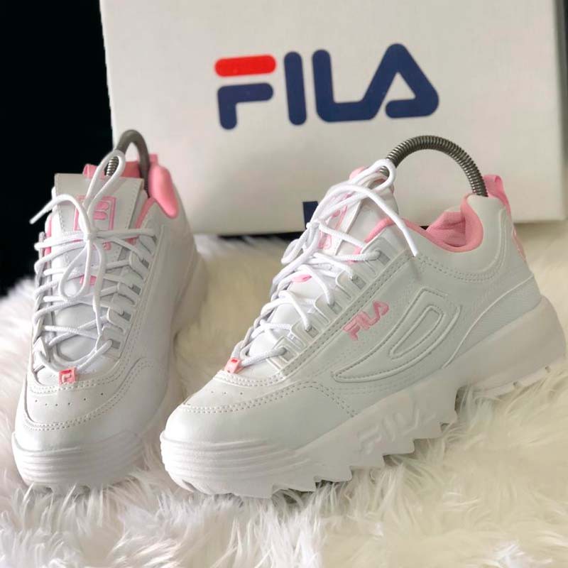 fila branco e rosa disruptor