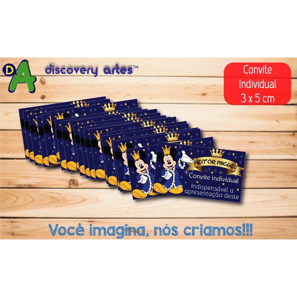 Convite Mickey Realeza: Onde Comprar | BuscaProdutos