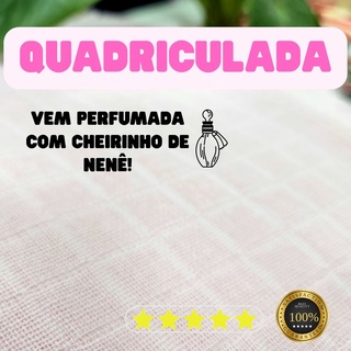 FRALDA QUADRICULADA VALLETEX 70cm X 70cm | PRODUTO PERFUMADO