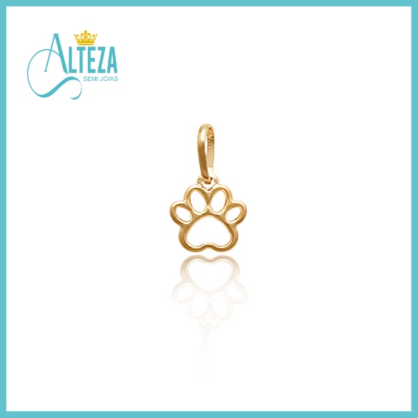 | SEMI JOIA | Pingente Pet Patinha Delicada Minimalista, Banhado em Ouro Legítimo 18k em Oferta na Shopee