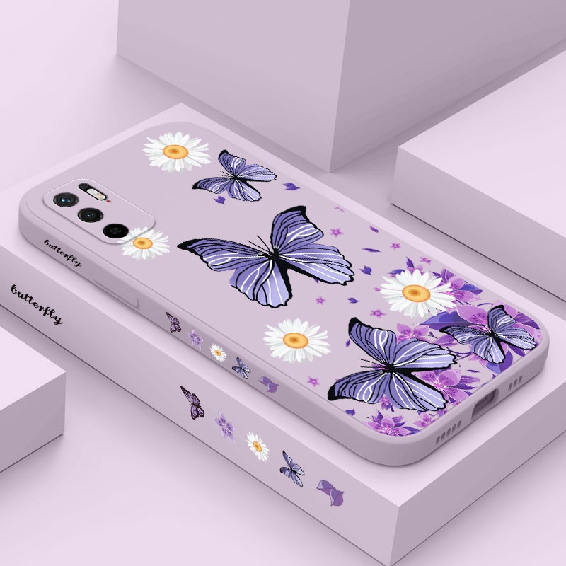 Caixa Telefônica Roxa Para Xiaomi Redmi Note 10 Pro Max 10T 10s 4G 5G Silicone Líquido Em Torno Da Proteção