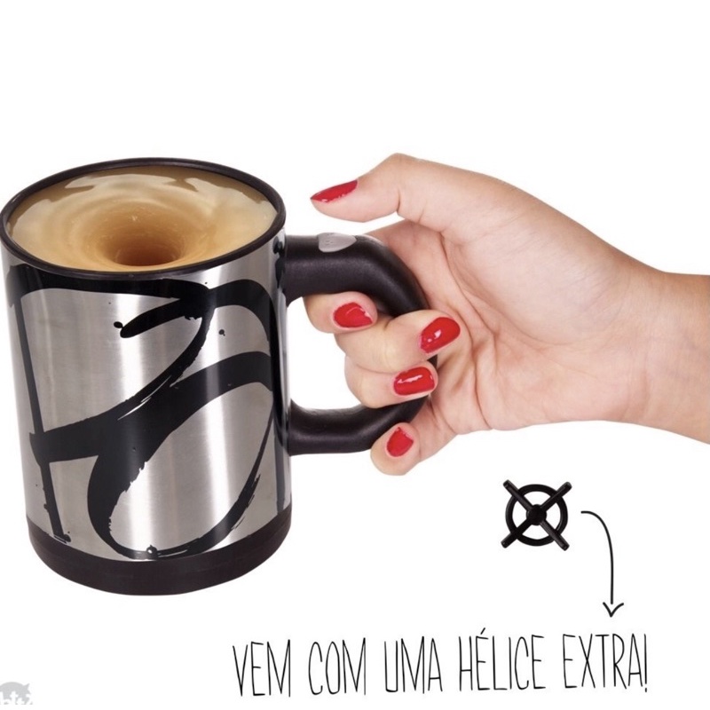 CANECA - PAI ( misturadora automatica  - aço inox - a pilha ) 380ml. UATT ?