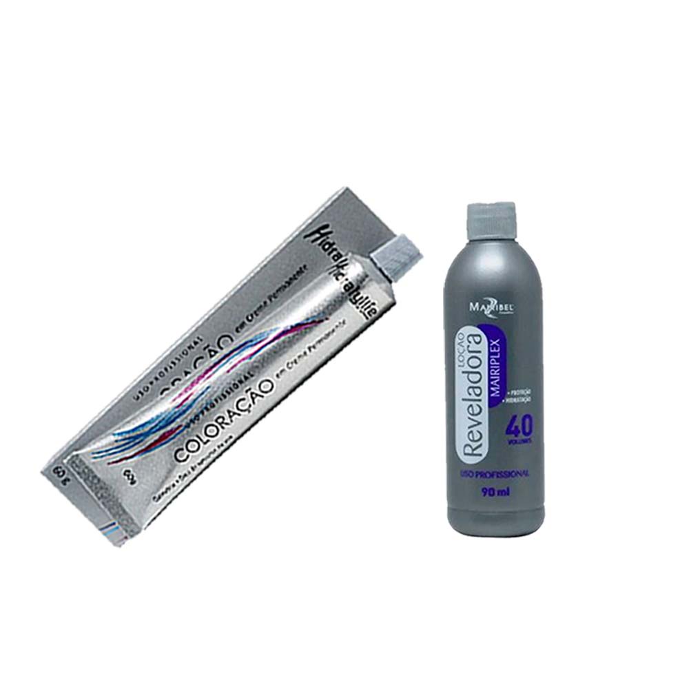 Kit Tinta Azul 01 Coloração e 01 OX 40 90ml Mairibel — imagem 2 de 2
