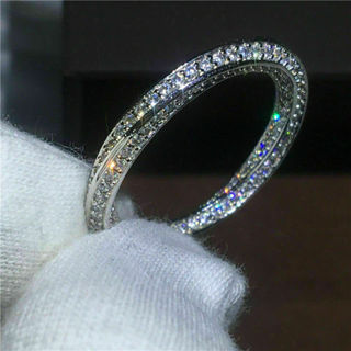 Anel Feminino De Prata Esterlina S925 Com Zircônia Elegante Simples / Joias / Presentes Atacado em Oferta na Shopee