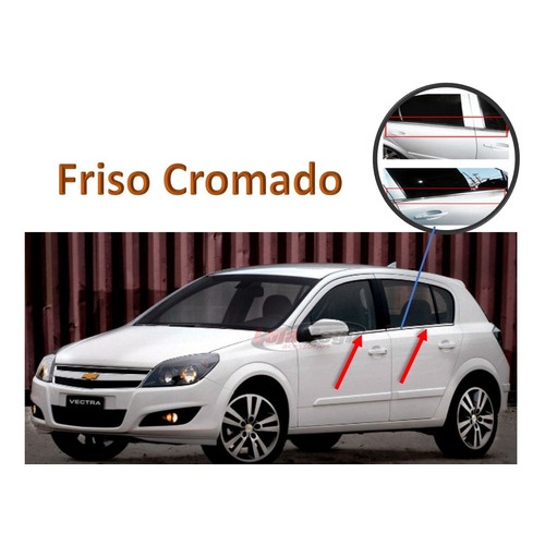 Kit Friso Cromado Pestana Base Janela Vectra Gt Elite Todos