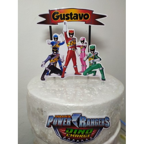 Topo Topper De Bolo  power rangers em Oferta na Shopee