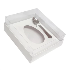 Caixa para Ovo de Colher Branca 250g c/5 - Yinpack