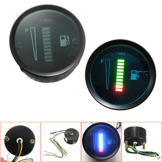 12V/24V Universal 52mm Medidor De Nível De Combustível Para Motocicletas 8 Luz LED