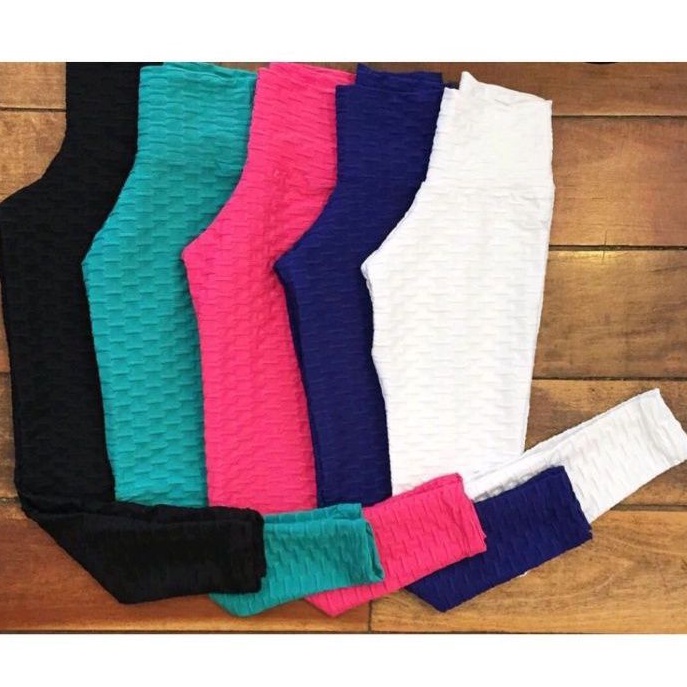 Leg brocada bolha 3D tecido grosso qualidade e resistente para malhar em Oferta na Shopee