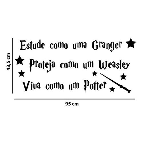 Adesivo De Parede Decorativo Frases Harry Potter X Cm Shopee Brasil