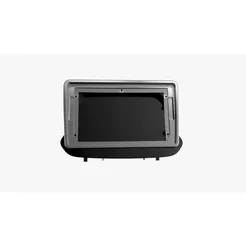 Moldura p/ Tela 9" GM Onix 2021 Preto Fosco com Friso Prata - Fiamon