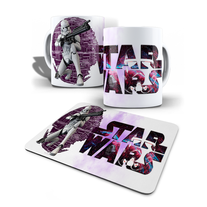 Kit Caneca Personalizada + Mouse Pad Star Wars Modelo 8