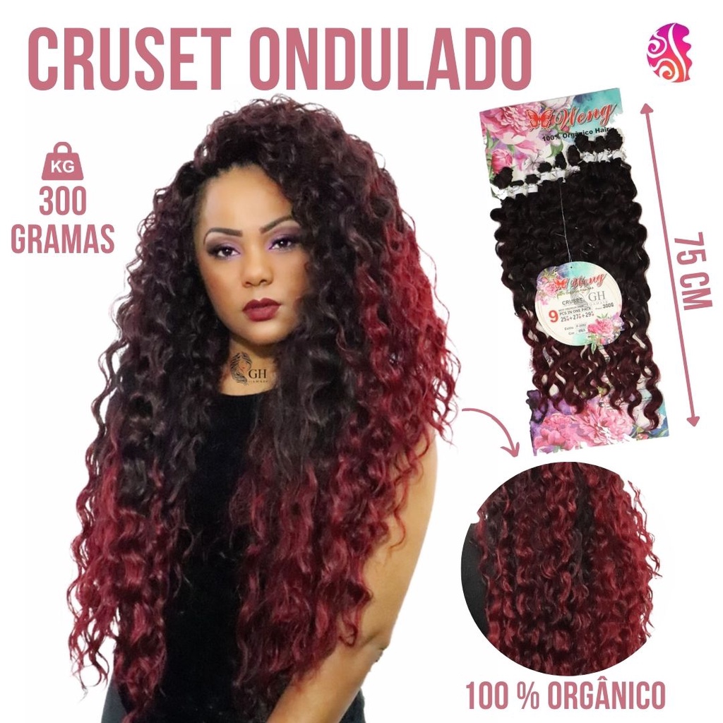 Aplique Cabelo Cacheado De Fibra Organica - Mais Volumoso - Weng - Para Mega  Hair - 75 Cm | Shopee Brasil