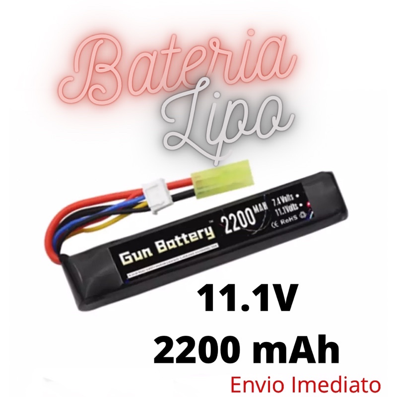 Bateria lipo 3s 11 1v 2200mah 20c 40c para aeg faz a boa 