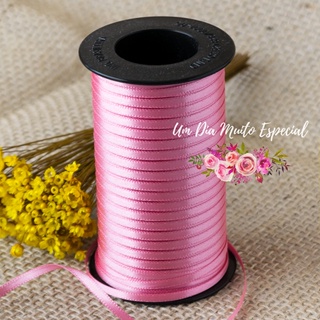 Fita de cetim fina dupla face 3mm com 20 metros - Ideal para convites de casamento em Oferta na Shopee