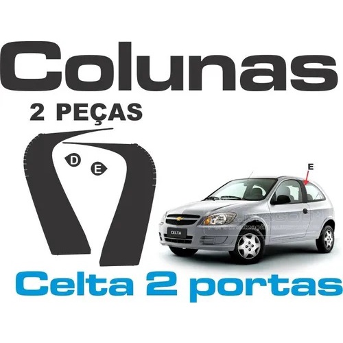 Colunas Adesivo para Carro CELTA - 2 PORTAS Acessórios para Carro MRMAGOO em Oferta na Shopee