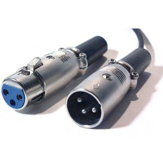 Conector Plug Canon Femea XLR Metal + Plug Canon Macho XLR Metal (Par)