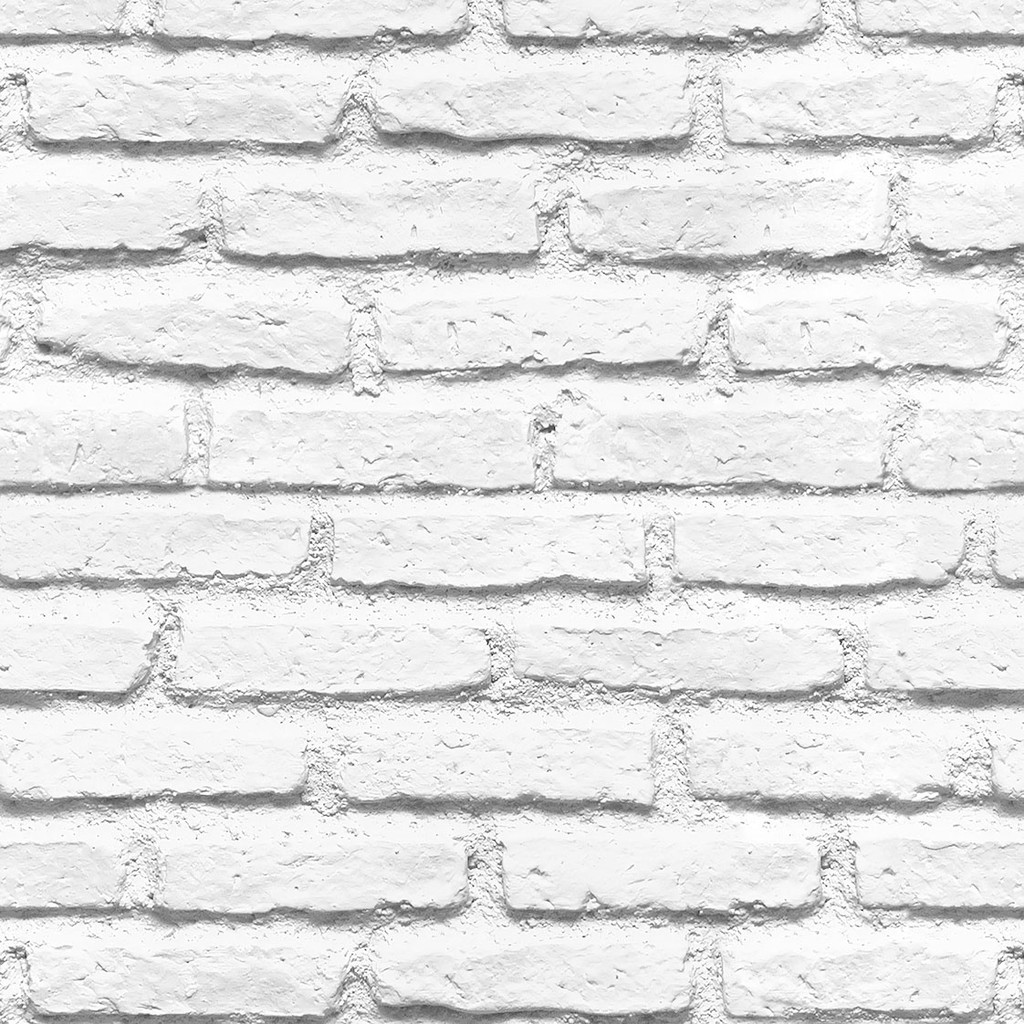 Papel De Parede 3d Tijolinho A Vista Branco e Cinza Tijolo Exposto Elegante Em Adesivo Vinílico, Para Quarto, Sala, Lavabo, Corredor, Box, Parede Pia Cozinha, Banheiro, Lavável - Liso, sem relevo, com Efeito Visual 3d - SSTJ-016