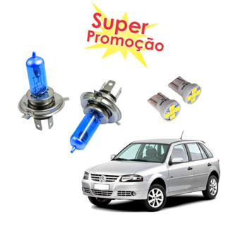 Kit Par Lampada Super Branca H4 + Meia Luz Led Farol Gol Parati Saveiro G4 todos em Oferta na Shopee