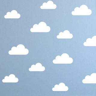 112 Adesivos Decorativo de Parede Quarto Infantil Nuvens 40un 10cm + 72un 7cm em Oferta na Shopee