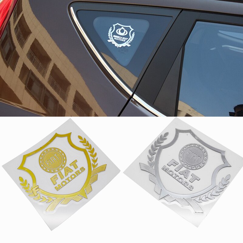 Decalques Laterais De Carro De Metal 3D Emblema Adesivo Para Fiat Aegis Grand Punto Doblo Ducato Panda Siena Bravo Stilo