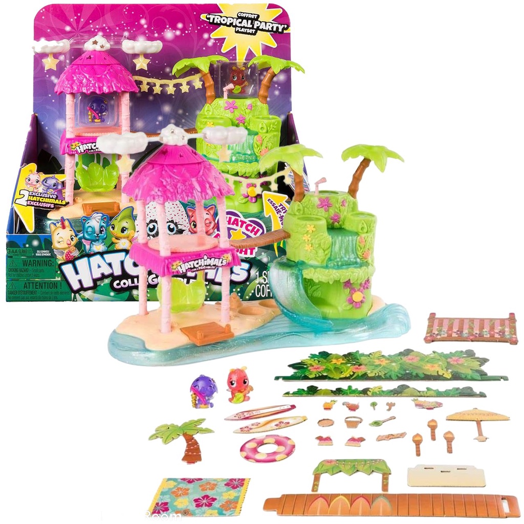 Playset Hatchimals Ilha Tropical Luz e Som Sunny 1866 Shopee Brasil