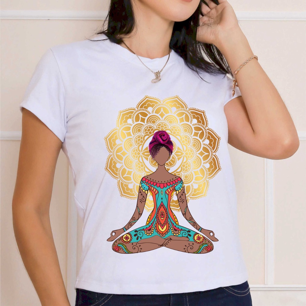 Baby look fem, Namaste, Chakra, mandala, ref5