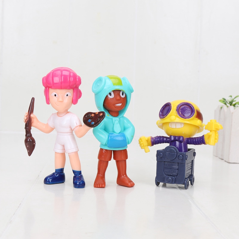 Brawl Estrelas Brinquedos Action Figure Shelly Colt Colt Jessie Brawl Estrelas Acrilico Modelo Brinquedos Para Presente De Natal Da Menina Do Menino Shopee Brasil - personagens do brawl stars de brinquedo