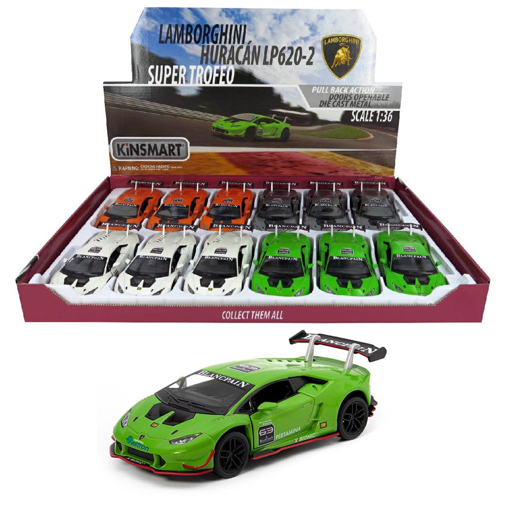 Miniatura Lamborghini huracan lp620-2 escala 1/38 branca - Escorrega o Preço