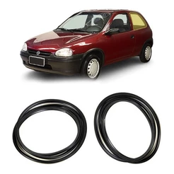 Jogo Borracha Vidro Lateral Traseiro Fixo Corsa Hatch 95/02