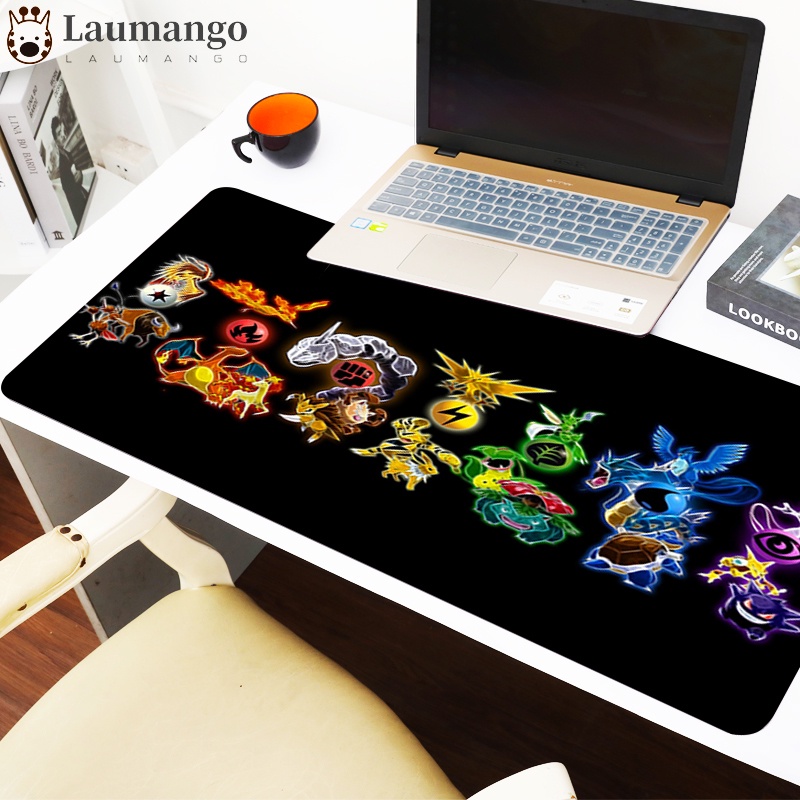 Mouse Pad Pokemon Mousepad Grande Tapete Gamer Teclado Anime Kawaii Acessórios Para Jogos Pc De Mesa Fofo Mause