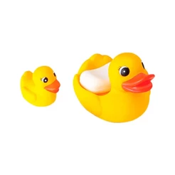 Brinquedo de Banho Saboneteira Patinho Baby e Pata Mae Bee Para Banho do Bebe